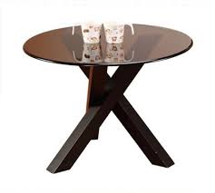 Round Wooden Coffee Table Without