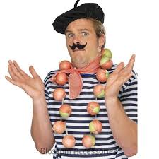 A578 Onion Garland French Man Comedy Onions Chef Fancy Dress Costume  Accessory | eBay