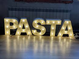 Metal Letters With Led Lights Wall