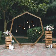 7ft Wooden Wedding Arch Heptagonal