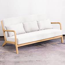 nordic 3 seater lounge sofa white