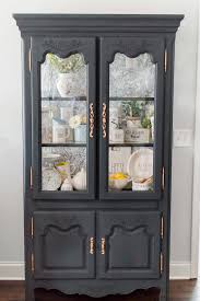 chalk paint china cabinet makeover with