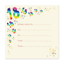 Pack Of 10 18th Birthday Party Invitations