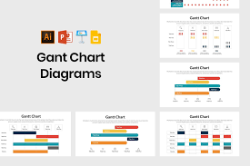 Gantt Chart Diagrams By Slidequest On Creativemarket