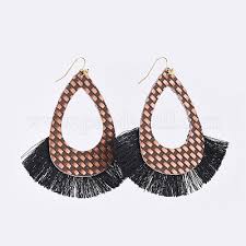 pu leather dangle earrings pandahall