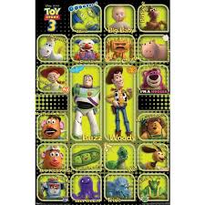 disney pixar toy story 3 toys wall poster