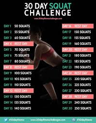 30 Day Squat Challenge Fitness 30 Day Fitness 30 Day