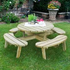 Forest Circular Picnic Table 8 Seater