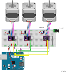 how to connect multiple stepper motors