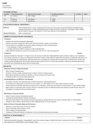resume templates for chemical engineer freshers template