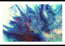Blue Abstract Seascape Large Blue