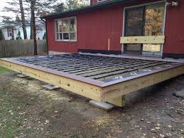 rubber flashing on deck joists