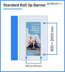 roll up banner size dimension inches