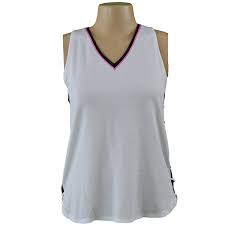 Lucky In Love Womens Off The Charts Lateral Tank White Ct469 120