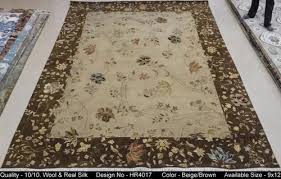 hand knotted silk wool carpet at rs