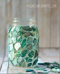 Mosaic Mason Jar Mason Jar Crafts Love