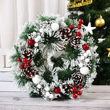 wreath outdoor lighted
