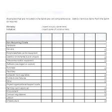 Project Cost Benefit Analysis Template