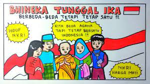 Pengertian keragaman indonesia keragaman adalah suatu kondisi pada kehidupan masyarakat. Poster Bhineka Tunggal Ika Persatuan Dan Kesatuan Dalam Keberagaman Youtube
