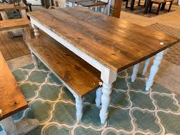 Rustic Farmhouse Table Set With Turned