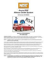 Acura Rsx Nitrous Oxide System Sport Compact Only