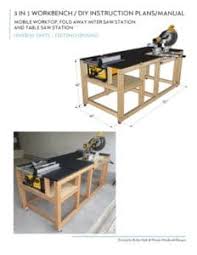 miter saw table workbench plans mobile
