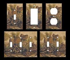 Rustic Pine Cones Light Switch Covers Home Decor Outlet Multiple Options Ebay