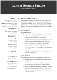 The resume is composed of three main important sections where you can practically display your strengths and competencies. Lawyer Resume Sample Writing Tips Resume Genius