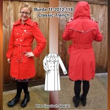 Burdastyle Piped Trench Coat