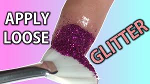 apply loose glitter on your nails