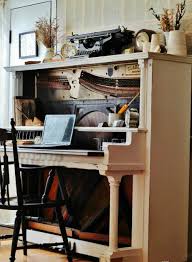 antique piano into an amazing desk