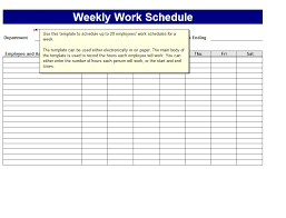 Template Weekly Employee Schedule Download Them Or Print