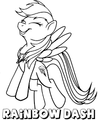 rainbow dash coloring page my little