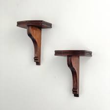 Pair Of Vintage Wood Sconce Shelves