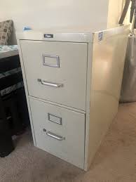 vtg metal file cabinet 2 drawer