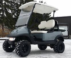 48v Aggressor Gray Lifted Electric Golf Cart Club Car Precedent W Light Kit