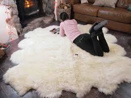 genuine natural sheepskin rug large