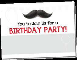 Download Free Moustache Birthday Invitation Printable