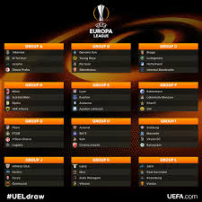 Uefa europa league draw for the season 2019/2020 was held today at the grimaldi forum in monaco. Uefa Europa League On Twitter The Official Result Of The 2017 18 Uefa Europa League Group Stage Draw Most Competitive Group Ueldraw