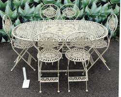 6 seater oval garden furniture set