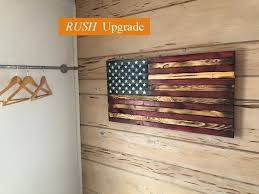 Large 19x36 Rustic American Flag Wood