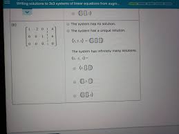 Matrices Writing Solutions Chegg