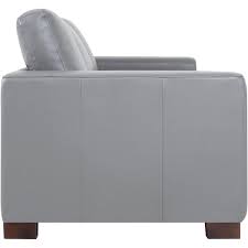 Leather Rectangle Sofa In Gray 13473hd
