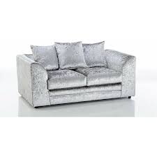 2 Seater Crushed Velvet Sofa Set