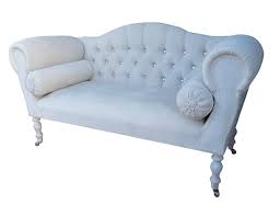 Sofa Bench Seat In A Cream Velvet