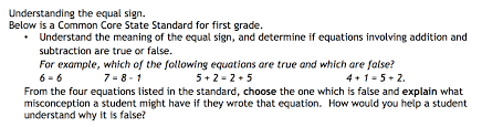 solved understanding the equal sign