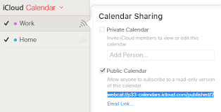 linking your apple icloud calendar to