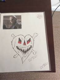 I always wondered why people talked about his teeth during the trial because i had only seen him after they were done. Art By Richard Ramirez Created By Him On Friday The 13th Stationary Signed Twice And Includes A Pentagram Drawing Richard Ramirez Drawings Charles Manson