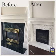 Fireplace Updated By Painting Brass