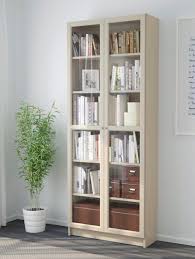 Billy Bookcase With Glass Doors Beige
